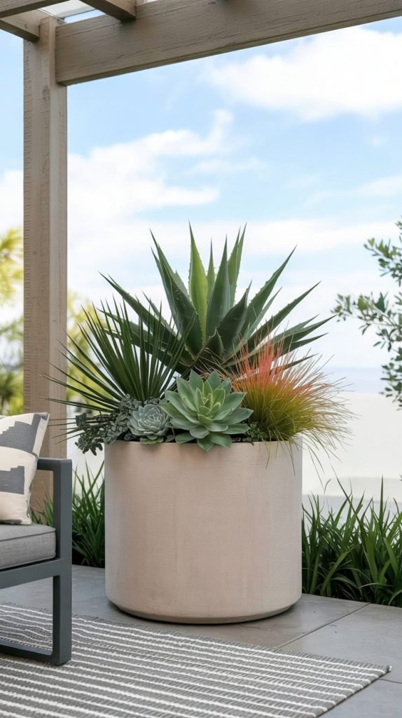 Modern Pergola Focal Pot