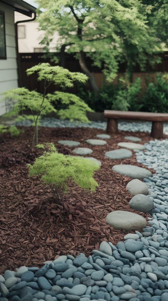 Backyard Zen Mulch Space