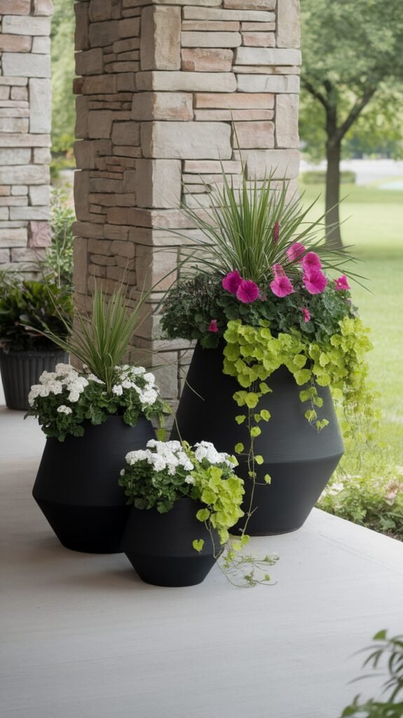 Bold and Beautiful Porch Pots